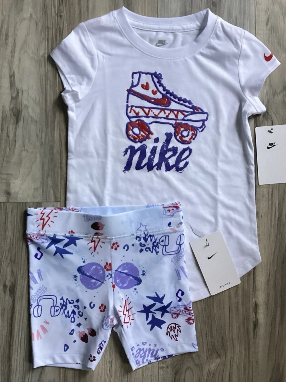 Nike shorts outfit girls size 5(NWT) ~PRICE IS FIRM, NO OFFERS~